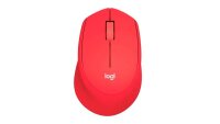 Logitech M330 Silent Plus Maus kabellos rot