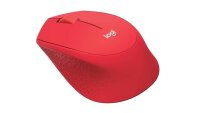 Logitech M330 Silent Plus Maus kabellos rot