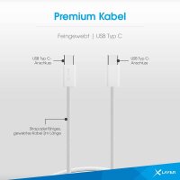 XLAYER USB C USB-Kabel 2,0 m weiß, 1 St.