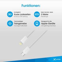 XLAYER USB C/Lightning Kabel 2,0 m weiß, 1 St.