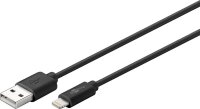 goobay USB 2.0 A/Lightning Kabel 1,0 m schwarz, 1 St.