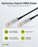 goobay optisches Hybrid HDMI Kabel 30,0 m schwarz, 1 St.