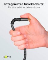 goobay DisplayPort 1.4 Kabel 2,0 m grau, schwarz, 1 St.