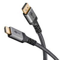 goobay DisplayPort 1.2/HDMI 2.0 Kabel 2,0 m grau,...