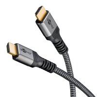 goobay HDMI 2.0 Kabel 10,0 m grau, schwarz, 1 St.