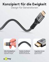 goobay HDMI 2.0 Kabel 10,0 m grau, schwarz, 1 St.