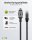goobay USB C 3.1/RJ45 CAT 6 Kabel 10,0 m grau, schwarz, 1 St.