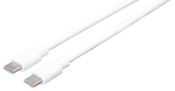 goobay USB C 2.0 Kabel 0,5 m weiß, 1 St.