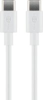 goobay USB C 2.0 Kabel 0,5 m weiß, 1 St.