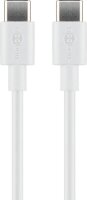 goobay USB C 2.0 Kabel 1,0 m weiß, 1 St.