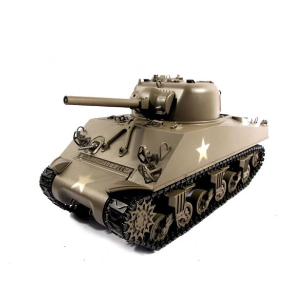 Vollmetall Panzer 1:16 Sherman M4-A3 2,4GHz IR True Sound lackiert army grün)  ( 23084 )
