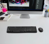 Logitech MK270 Tastatur-Maus-Set kabellos schwarz, grau