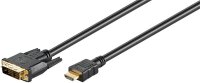 goobay HDMI A/DVI-D Kabel 1,0 m schwarz, 1 St.