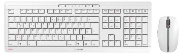CHERRY STREAM DESKTOP Tastatur-Maus-Set kabellos weiß
