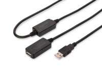 DIGITUS USB-A/USB-A Kabel DA-73102 20,0 m schwarz, 1 St.