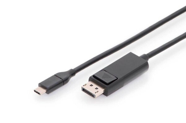 DIGITUS USB-C/DisplayPort Kabel AK-300333-020-S 2,0 m schwarz, 1 St.