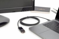 DIGITUS USB-C/DisplayPort Kabel AK-300333-020-S 2,0 m...