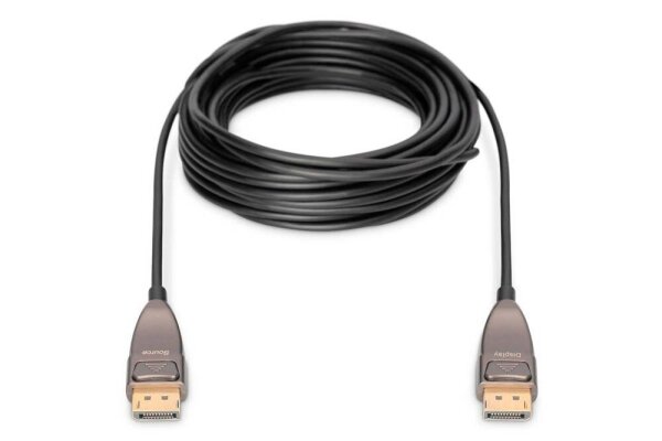 DIGITUS DisplayPort/DisplayPort Glasfaserkabel AK-340107-150-S 10,0 m schwarz, 1 St.
