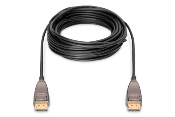 DIGITUS DisplayPort/DisplayPort Glasfaserkabel AK-340107-200-S 15,0 m schwarz, 1 St.