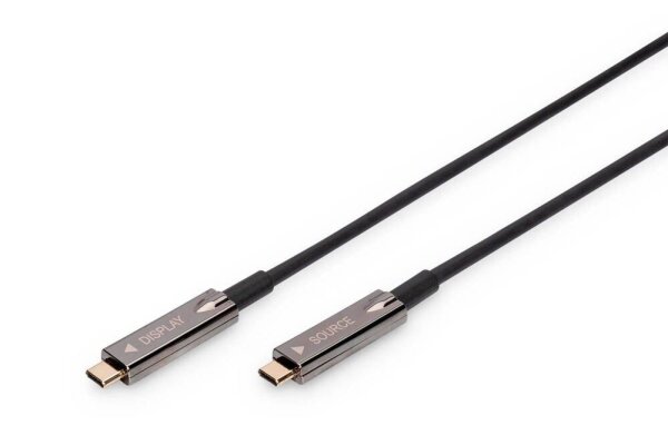 DIGITUS USB-C/USB-C Glasfaserkabel AK-330160-150-S 15,0 m schwarz, 1 St.