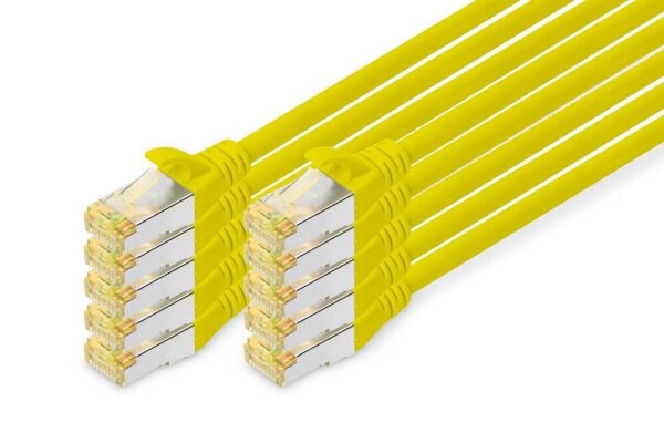 DIGITUS RJ45-Stecker/RJ-45 Stecker Netzwerkkabel DK-1644-A-010-Y-10 1,0 m gelb, 10 St.