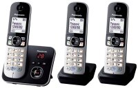 Panasonic KX-TG6823GB Schnurloses Telefon-Set mit Anrufbeantworter schwarz-silber