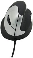 r-go HE Ergo Vertical Mouse Größe M rechts Maus ergonomisch kabelgebunden schwarz, silber