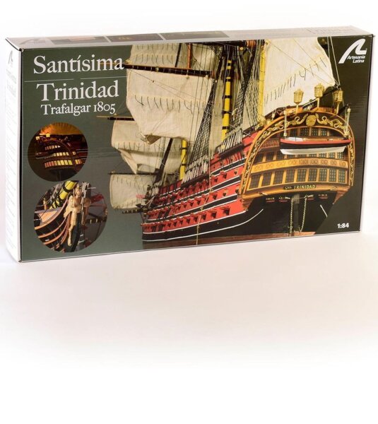 Artesania Latina 1/84 SANTISIMA TRINIDAD TRAFALGAR 1805 + COPPER SHEATHING + 5 METAL FIGURINES