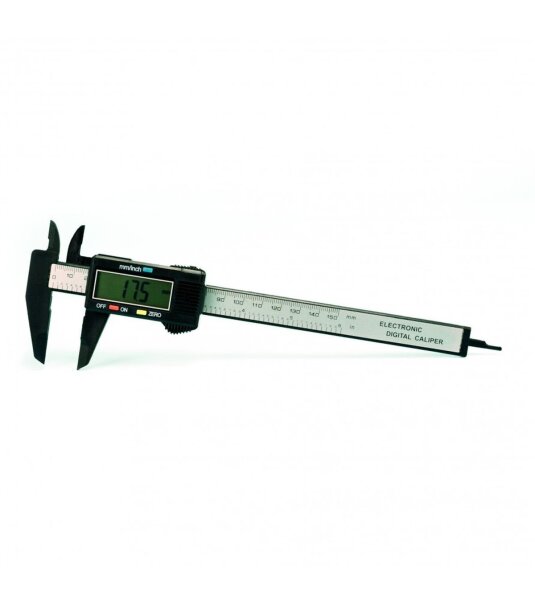 Artesania Latina CARBON FIBER DIGITAL CALLIPER 150 mm (6’’) METRIC & IMPERIAL+ CASE +BAT. LR44