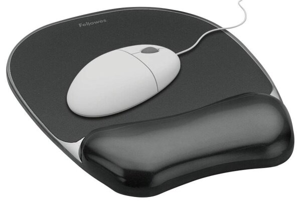 Fellowes Mousepad mit Handgelenkauflage Crystals Gel schwarz
