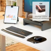 Fellowes Tastatur-Handballenauflage Crystals Gel schwarz