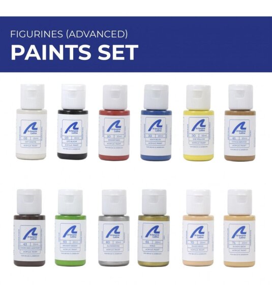 Artesania Latina ADVANCED FIGURINES PAINTS SET (12 x 20 ml)