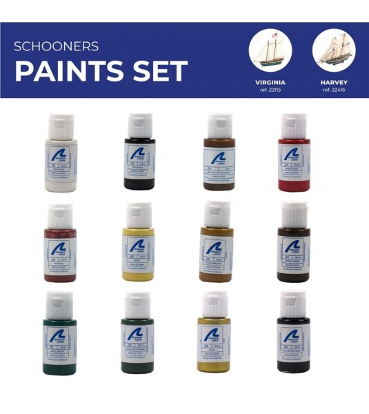 Artesania Latina SCHOONERS PAINT SET ( 12X 20 ml)