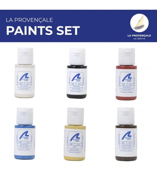 Artesania Latina LA PROVENÇALE MEDITERRANEAN FISHING BOAT PAINT SET ( 6 x 20 ml)