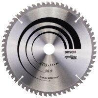 BOSCH Optiline Wood Kreissägeblatt 254,0 mm, 60...