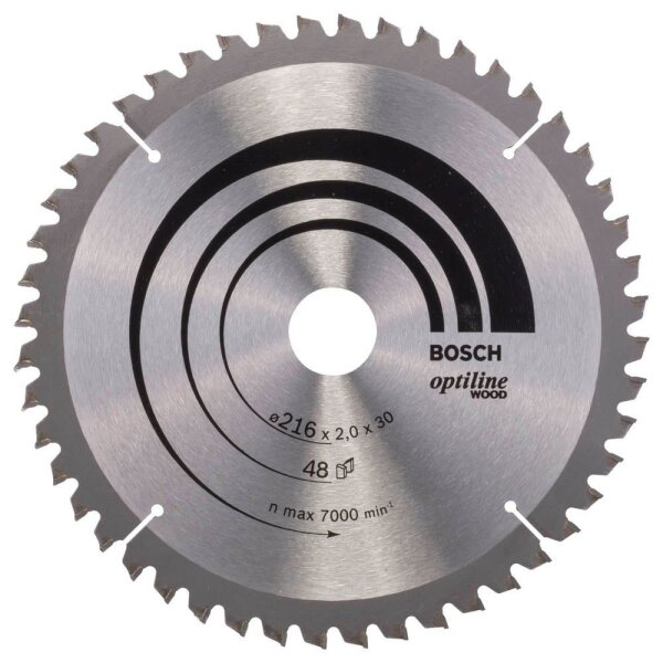 BOSCH Optiline Wood Kreissägeblatt 216,0 mm, 48 Zähne, 1 St.