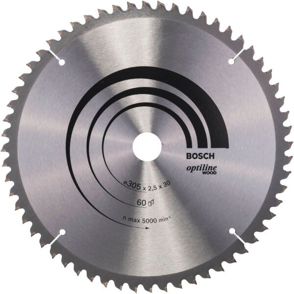 BOSCH Optiline Wood Kreissägeblatt 305,0 mm, 60 Zähne, 1 St.