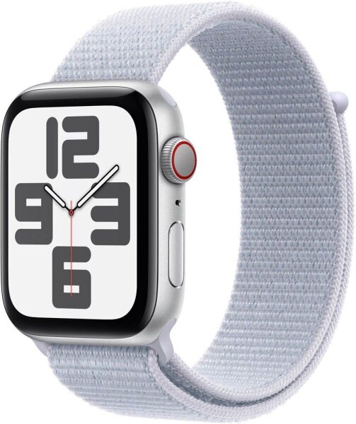 Apple Watch SE 44 mm Aluminium (GPS+Cellular) Sport Loop  blaue Wolke, silber