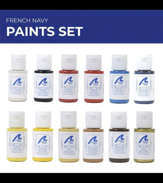 Artesania Latina FRENCH NAVY PAINTS SET (12 x 20 ml)