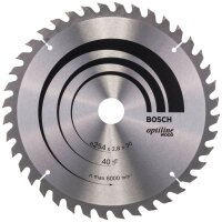 BOSCH Optiline Wood Kreissägeblatt 254,0 mm, 40...
