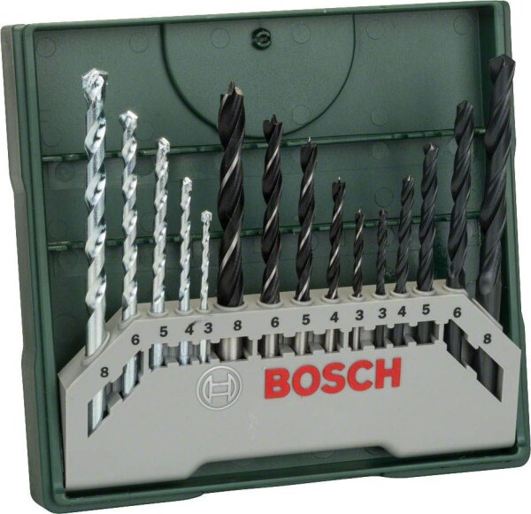 BOSCH Bohrer-Set Mini-X-Line, 15-teilig
