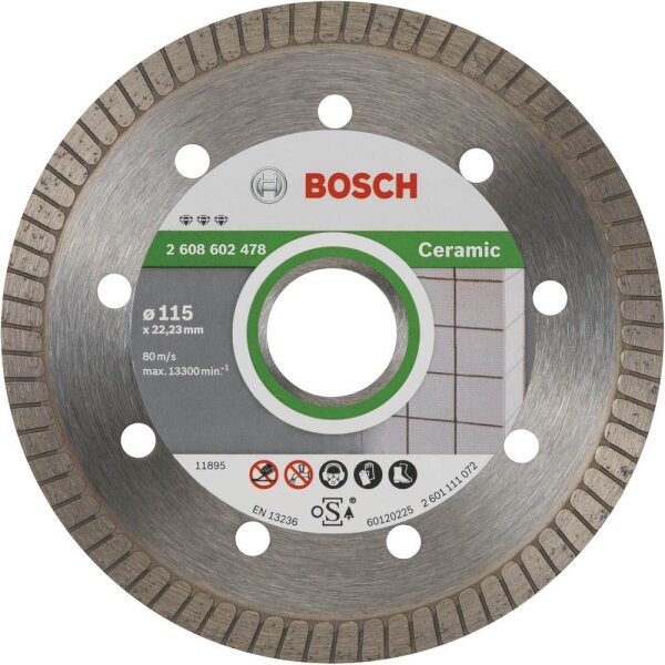 BOSCH Diamant-Trennscheibe Best Ceramic Extra-Clean Turbo, 1 St.