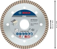 BOSCH Diamant-Trennscheibe Best Ceramic Extra-Clean Turbo, 1 St.