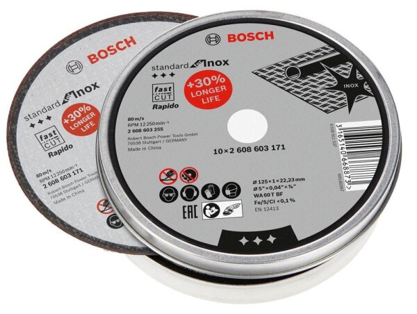 BOSCH Trennscheiben Standard for Inox, 10 St.