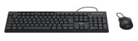 hama CKM-200 Tastatur-Maus-Set kabelgebunden schwarz