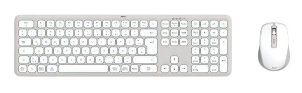 hama WK-550 Tastatur-Maus-Set kabellos weiß