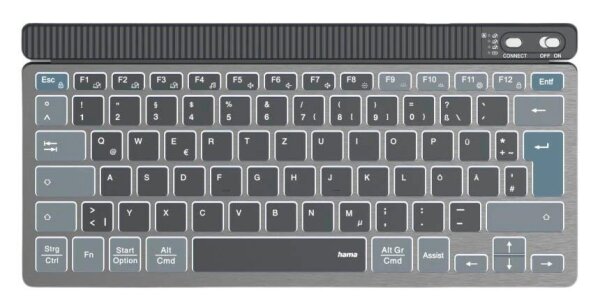 hama WK-700 Tastatur kabellos grau
