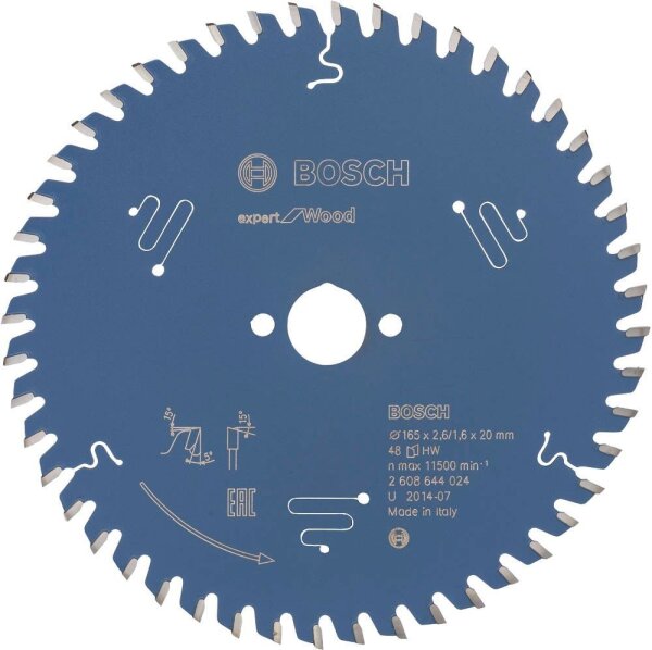 BOSCH EXPERT for Wood Kreissägeblatt 165,0 mm, 48 Zähne, 1 St.