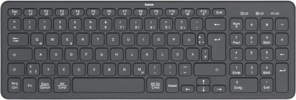 hama WK-300 Tastatur kabellos schwarz