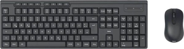 hama WKM-200 Tastatur-Maus-Set kabellos schwarz